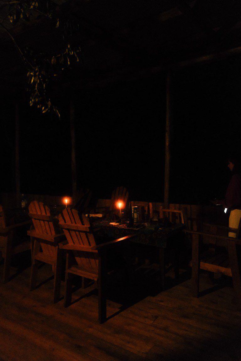 lights in the dark during cozy evening during your Uganda Nomads roadtrip