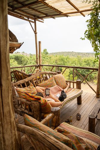 relaxing at Leopards Rest Camp