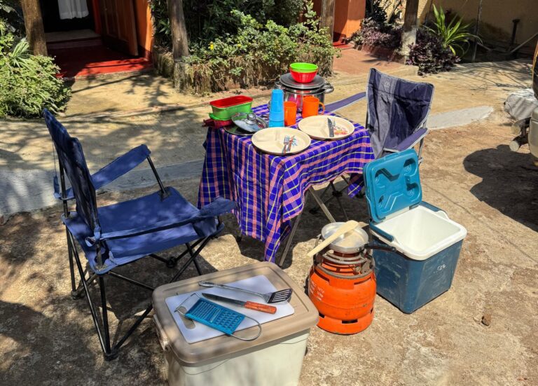 Camping gear for rooftop tent during your Uganda roadtrip